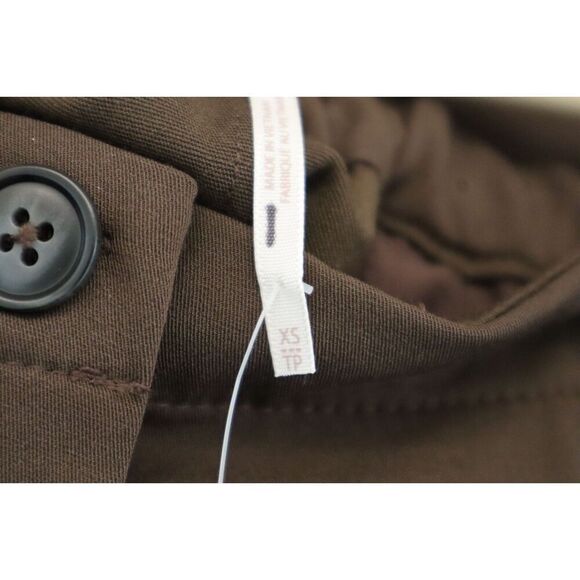 Free People OB2162963 Women's Sz XS Brown Pleated Front Straight Leg Pants - Picture 3 of 11